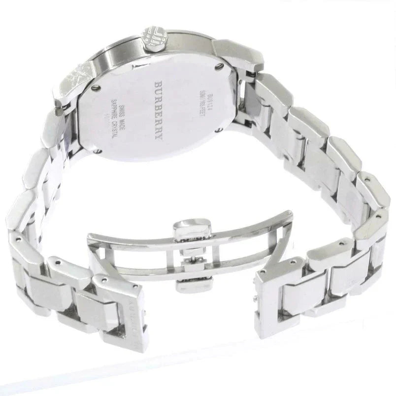 Orologio da donna Burberry The City con quadrante a motivo check rosa BU9124