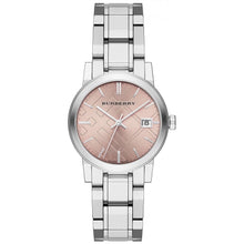 Orologio da donna Burberry The City con quadrante a motivo check rosa BU9124