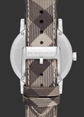 Burberry Ladies Watch Smoke Check Strap Bu9118