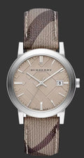 Burberry Ladies Watch Smoke Check Strap Bu9118