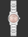 Burberry Ladies Watch The City Check Diamonds Pink Bu9223
