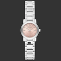 Burberry Ladies Watch The City Check Diamonds Pink Bu9223