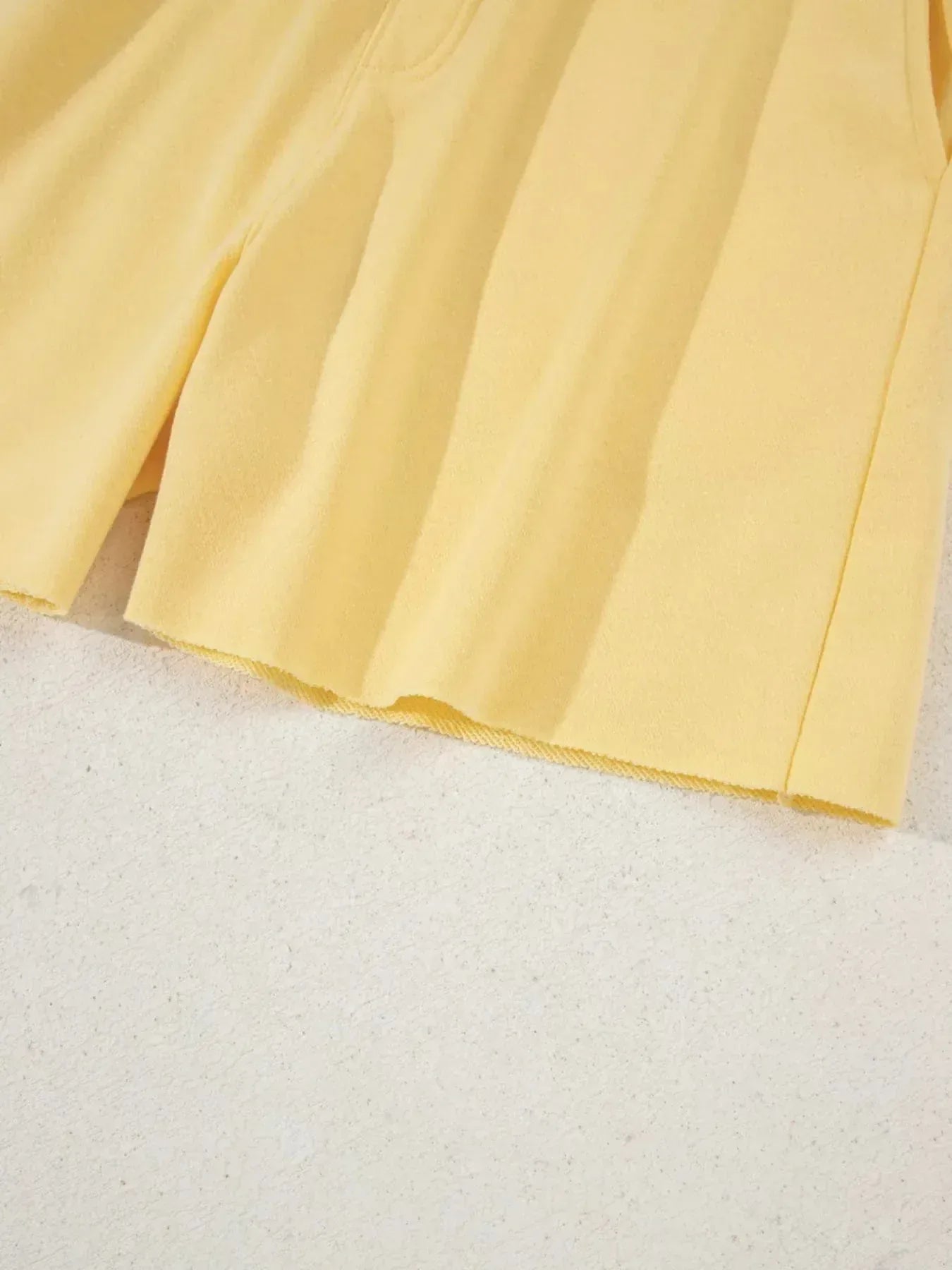 Button Collar Top and Shorts Set