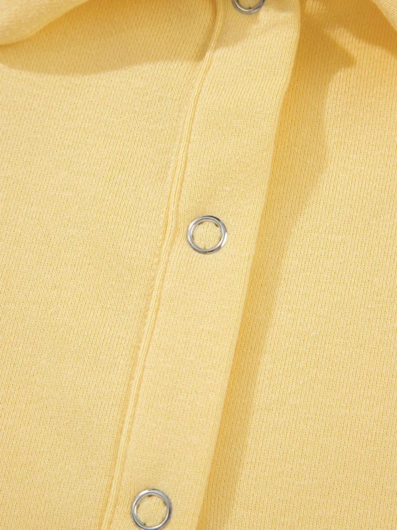 Button Collar Top and Shorts Set