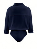 Button-Down Long Sleeve Bodysuit