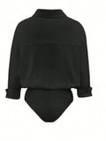 Button-Down Long Sleeve Bodysuit