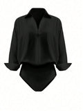 Button-Down Long Sleeve Bodysuit