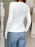 Button Front Knit Top