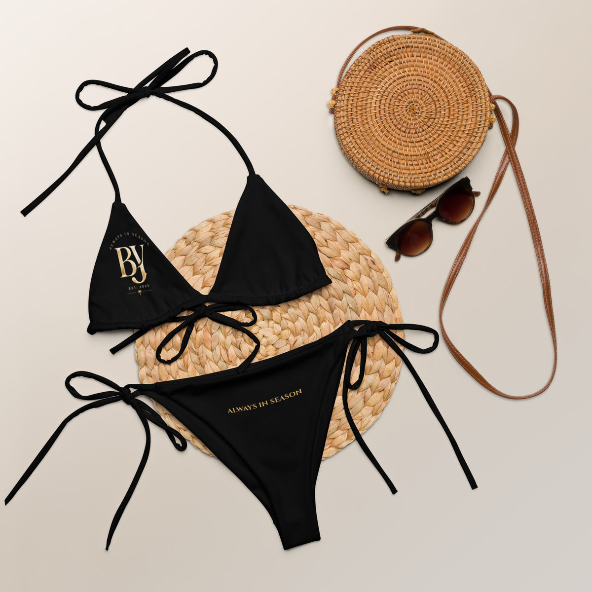 BY After Dark — Signature Black String Bikini Set