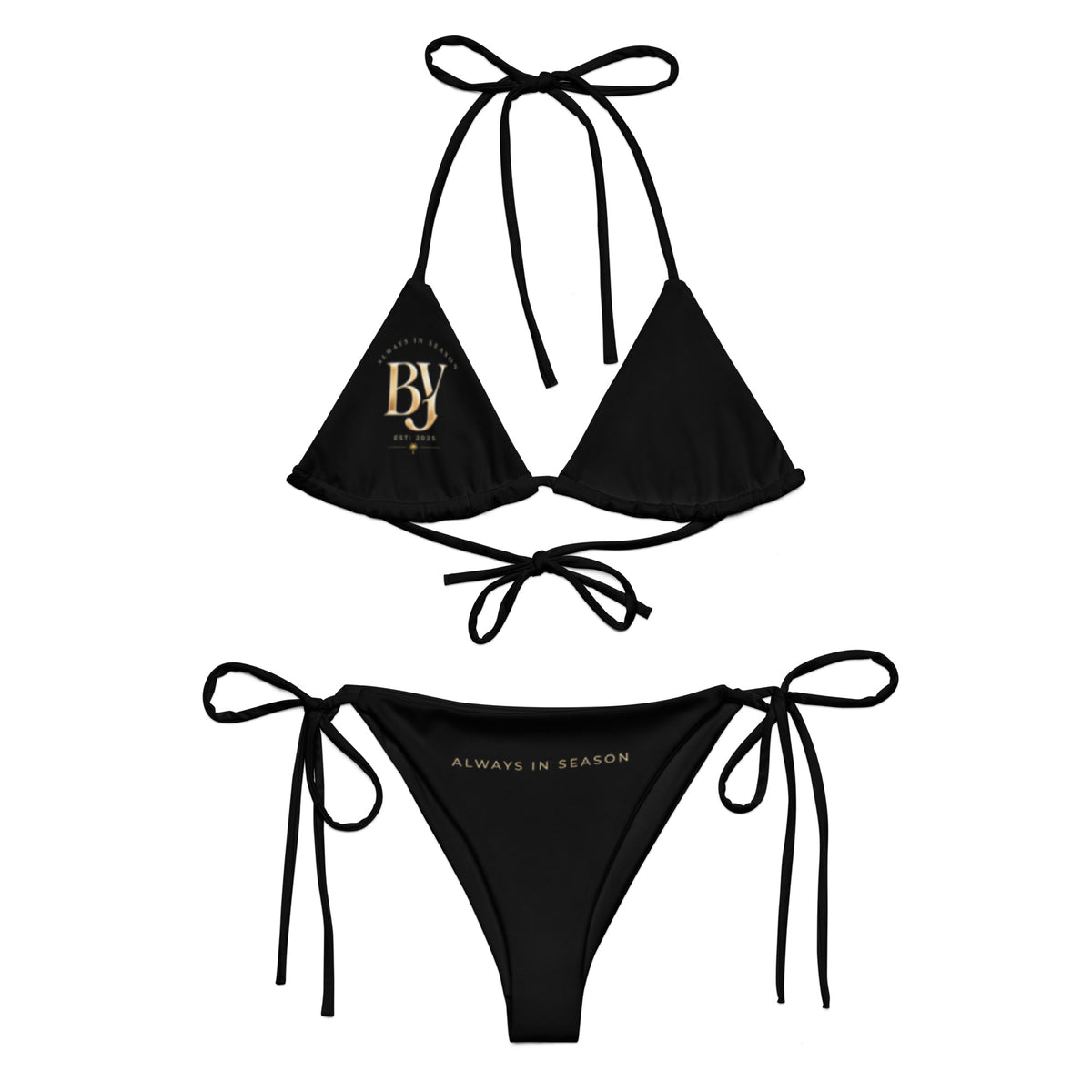 BY After Dark — Signature Black String Bikini Set