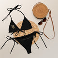 BY After Dark — Signature Black String Bikini Set S