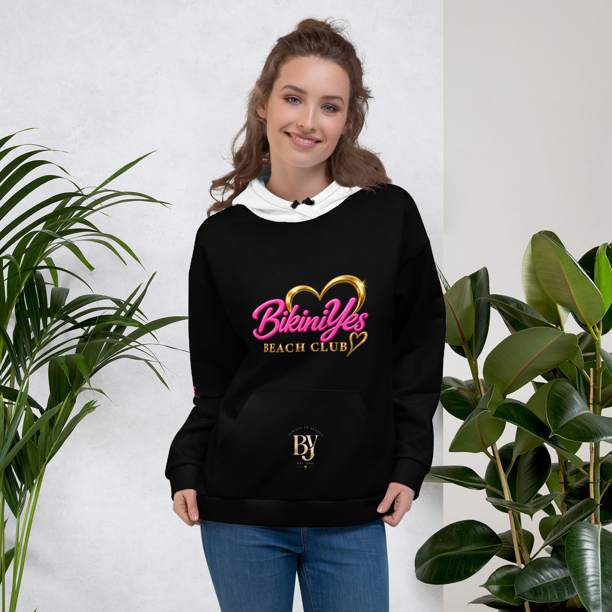 BY Beach Club — Women’s Black Fleece Hoodie