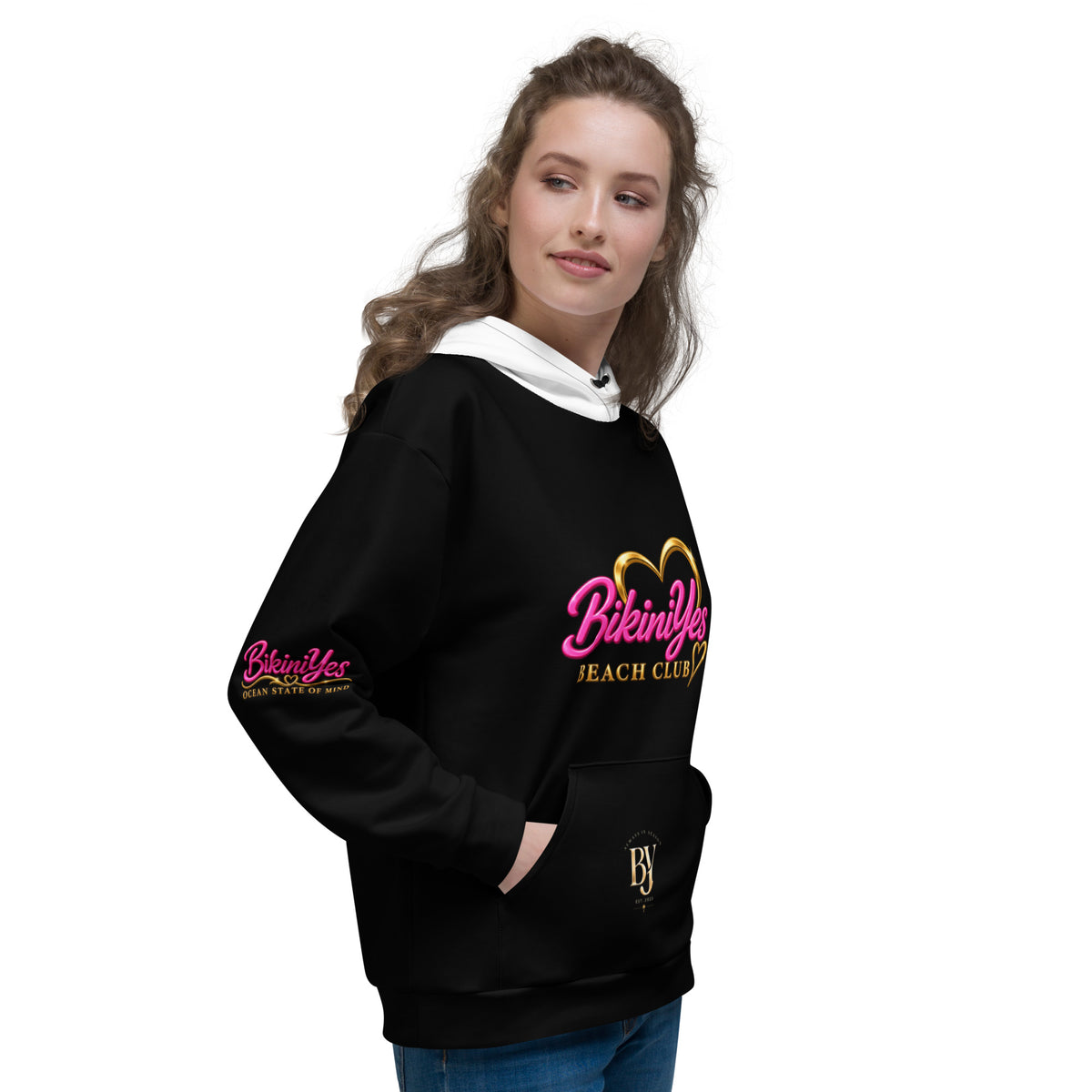 BY Beach Club — Women’s Black Fleece Hoodie