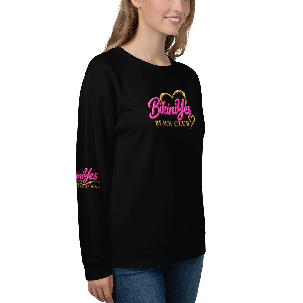 BY Off-Duty — Women’s Black Beach Club Sweatshirt