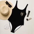 BY Signature — Black Scoop-Neck One-Piece Swimsuit