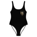 BY Signature — Black Scoop-Neck One-Piece Swimsuit