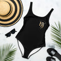 BY Signature — Black Scoop-Neck One-Piece Swimsuit