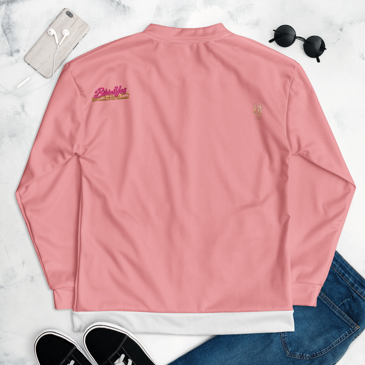 BY Tan Lines & Paradise — Women’s Pink Bomber Jacket