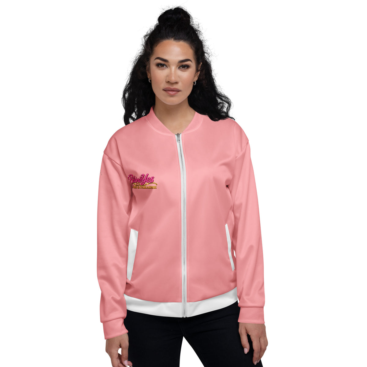 BY Tan Lines & Paradise — Women’s Pink Bomber Jacket