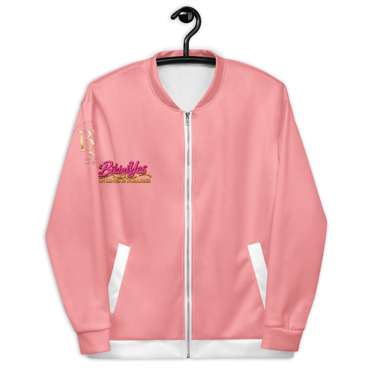 BY Tan Lines & Paradise — Women’s Pink Bomber Jacket