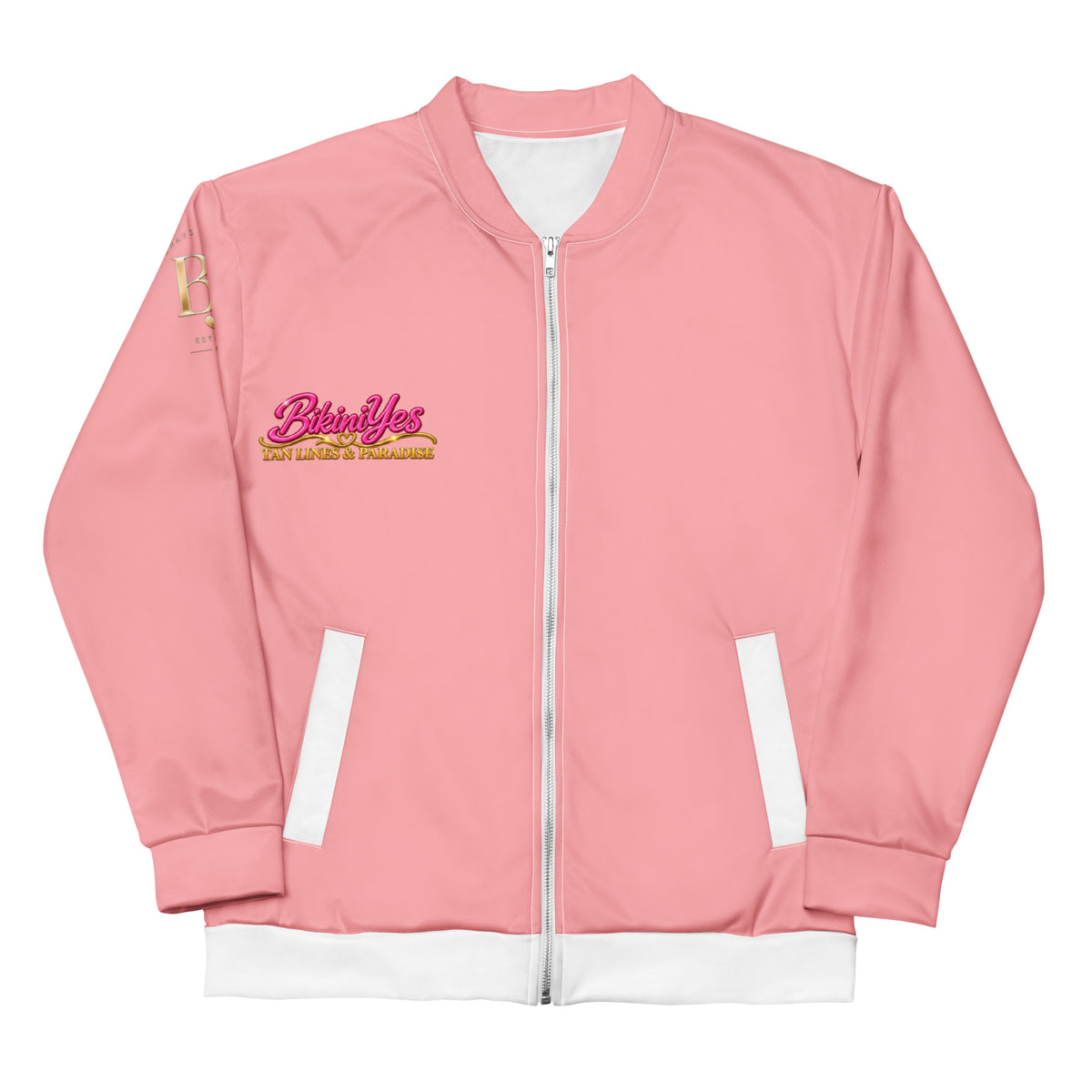 BY Tan Lines & Paradise — Women’s Pink Bomber Jacket