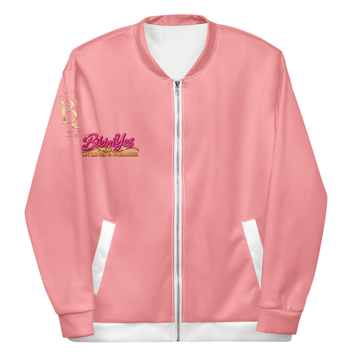 BY Tan Lines & Paradise — Women’s Pink Bomber Jacket