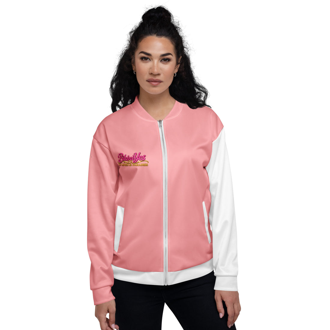 BY Tan Lines & Paradise — Women’s Pink Bomber Jacket