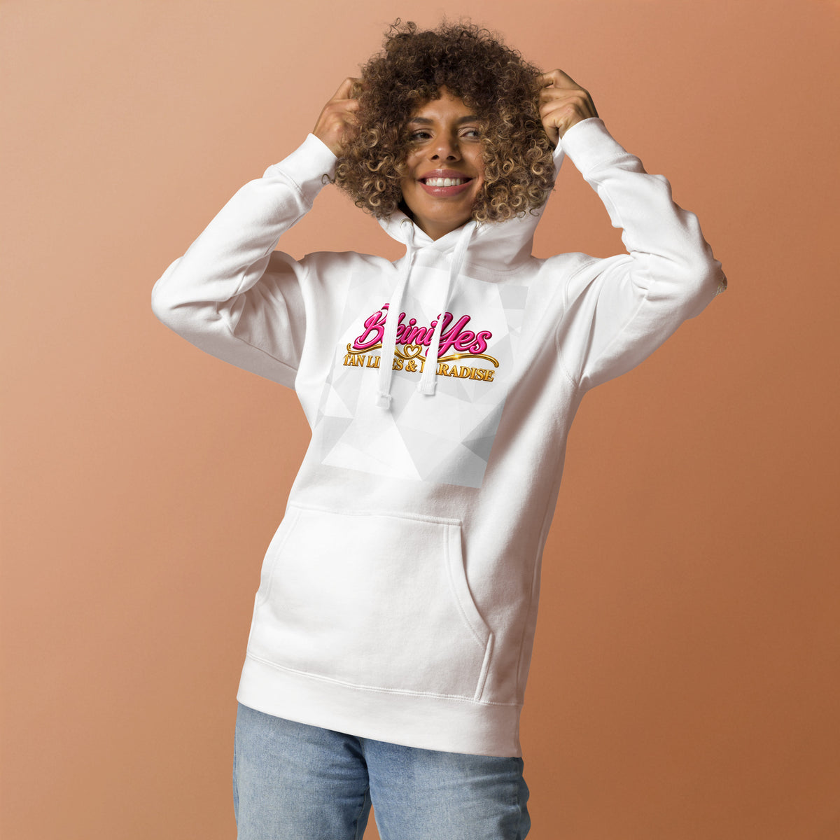 BY Tan Lines & Paradise — Women’s White Hoodie