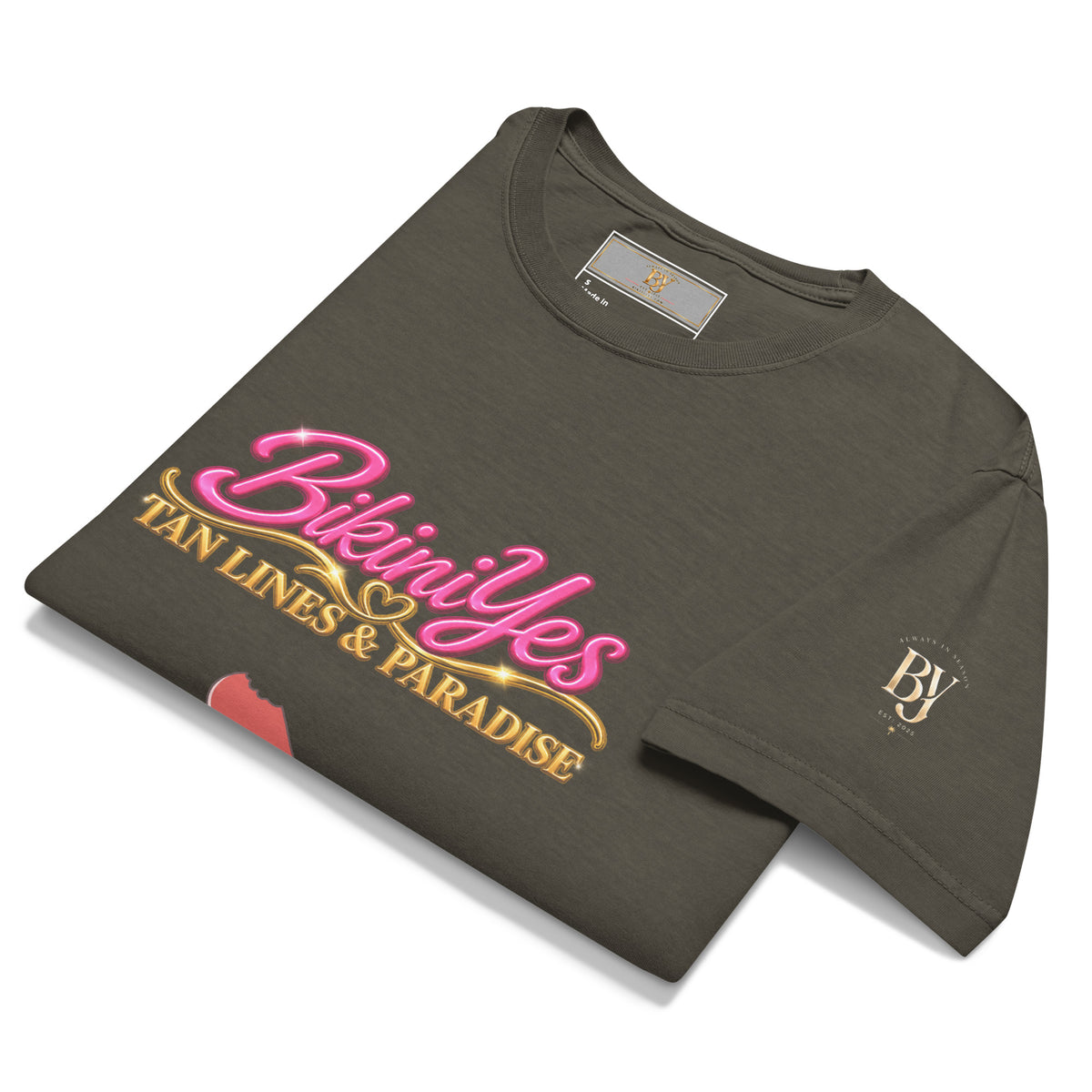 BY Tan Lines & Paradise — Women’s Oversized Cotton T-Shirt Washed Charcoal / S