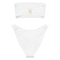 BY Tropical Escape — Signature White Bandeau Bikini Set