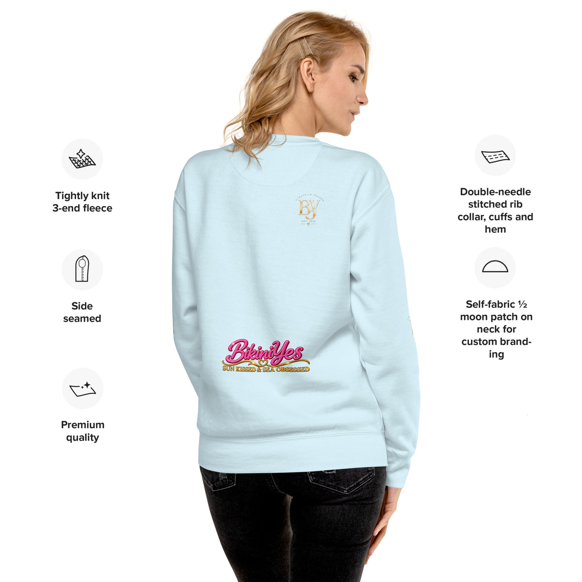 BY Vacation Starts Now — Women’s Premium Sweatshirt
