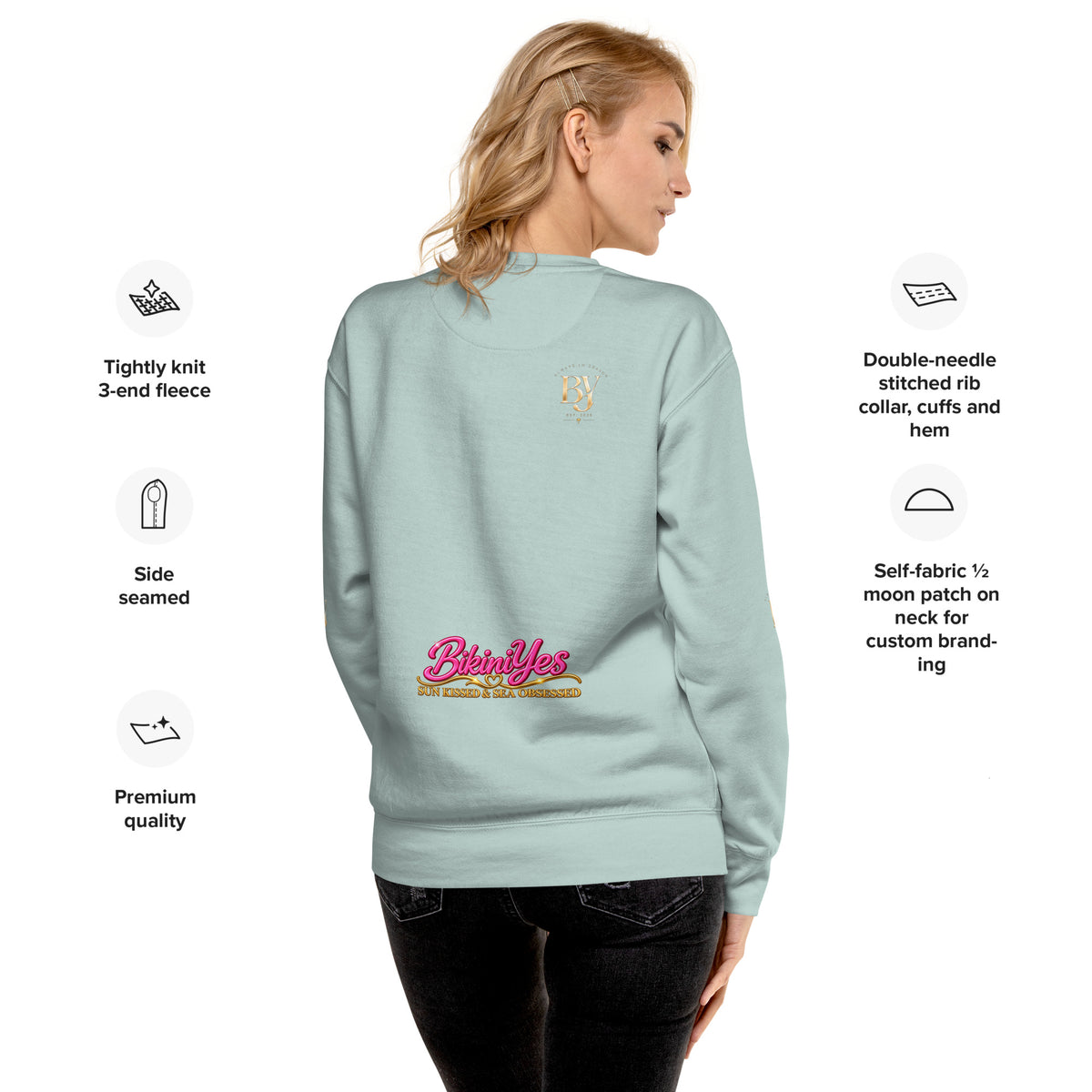 BY Vacation Starts Now — Women’s Premium Sweatshirt