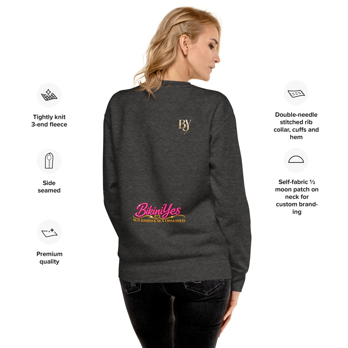 BY Vacation Starts Now — Women’s Premium Sweatshirt