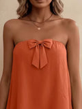 Bowknot Tube Top & Shorts Set