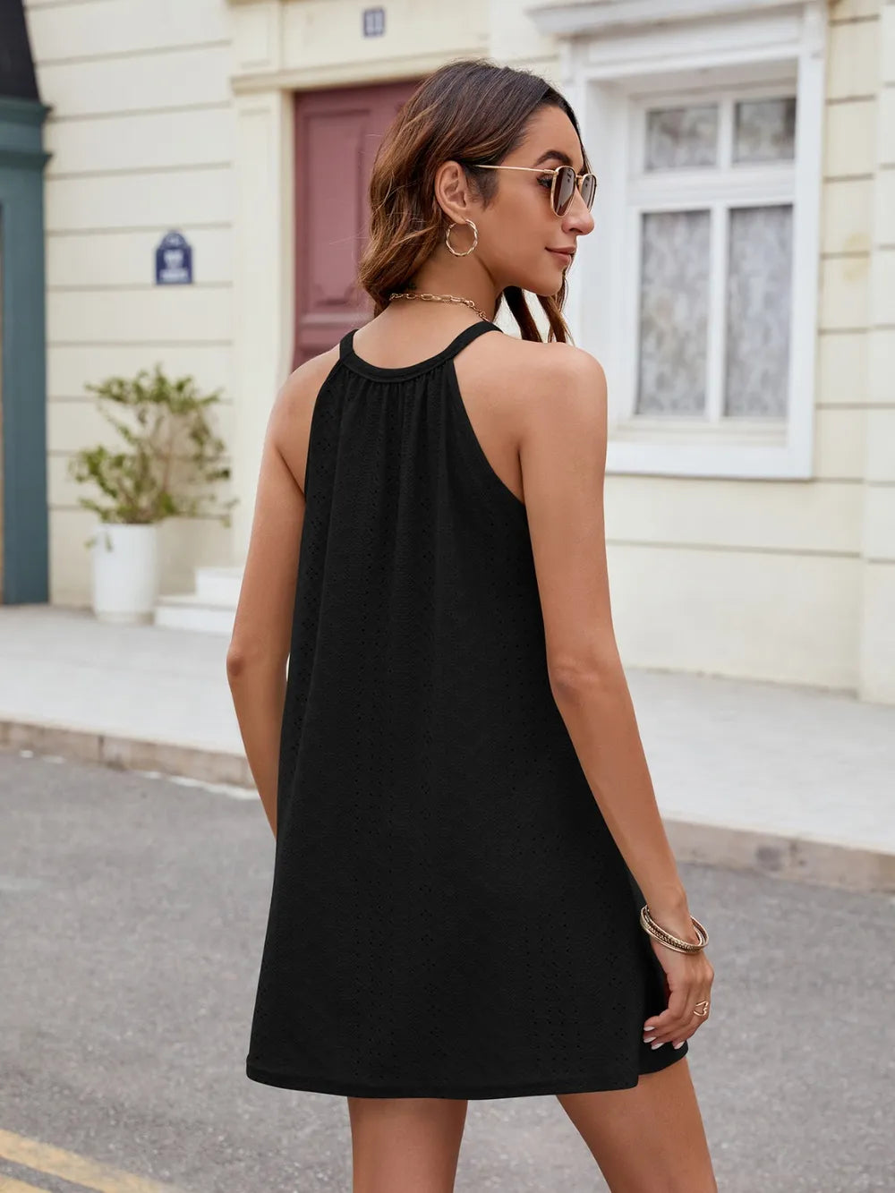 Florira Eyelet Sleeveless Mini Dress - product view 15