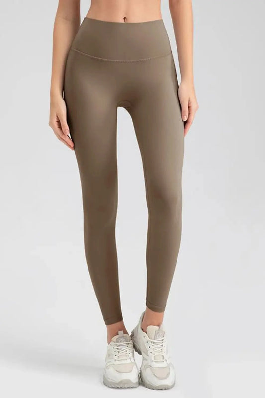 Camel Wide Waistband Sport Leggings