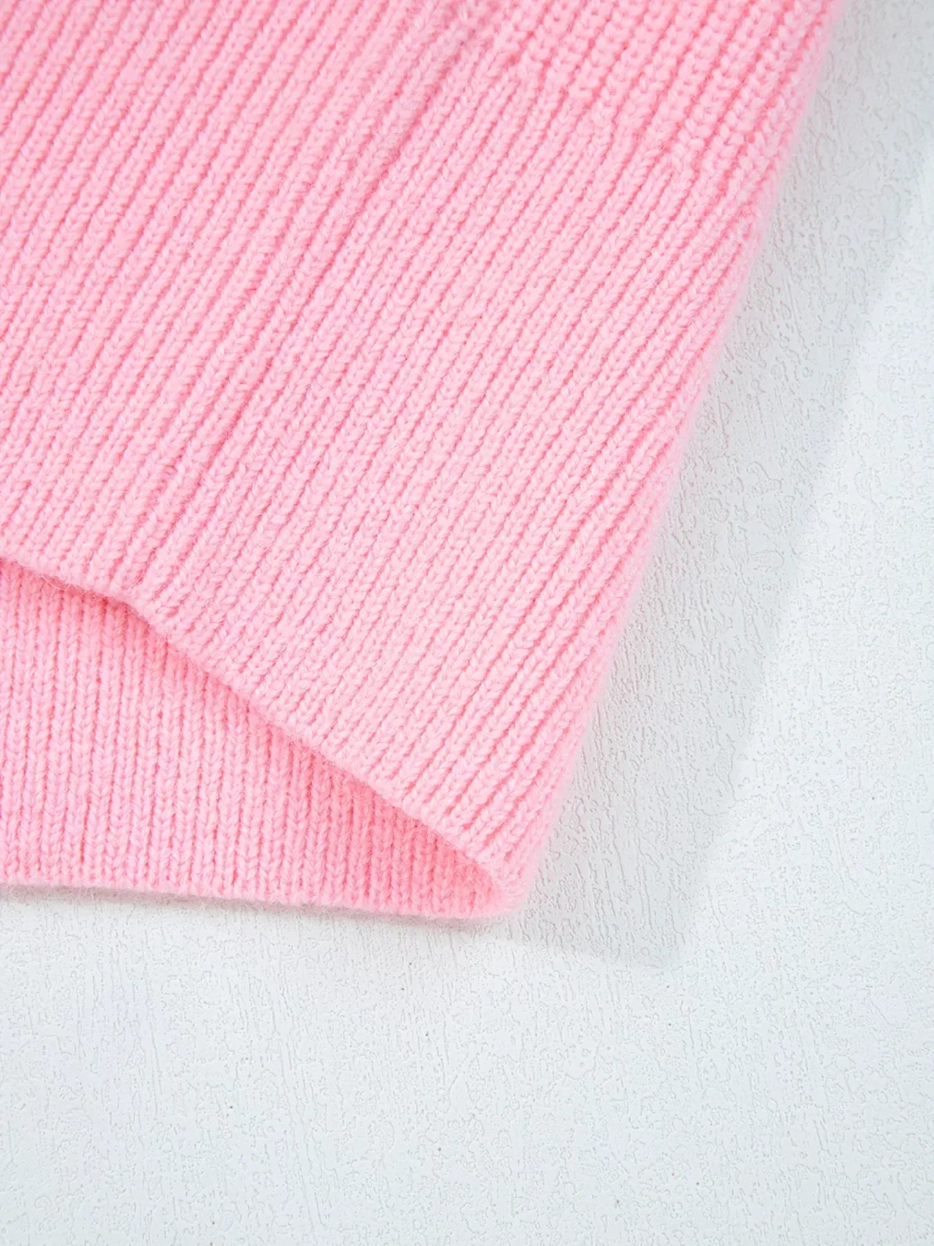 Blush Pink / S Candy Cane Christmas Sweater - Bikini Yes -