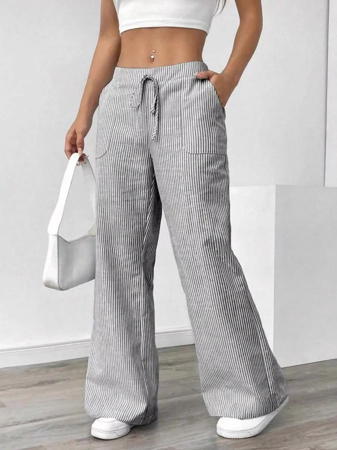 Casual Striped Pants Stripe / S