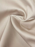 Champagne Satin-Look Ruched Long-Sleeve Midi Dress