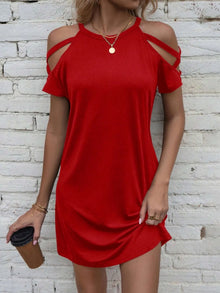 Mini abito con cut-out spalle scoperte