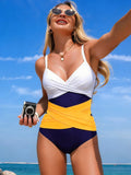 Color Block One-Piece Swimsuit