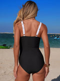 Color Block One Piece Swimsuit