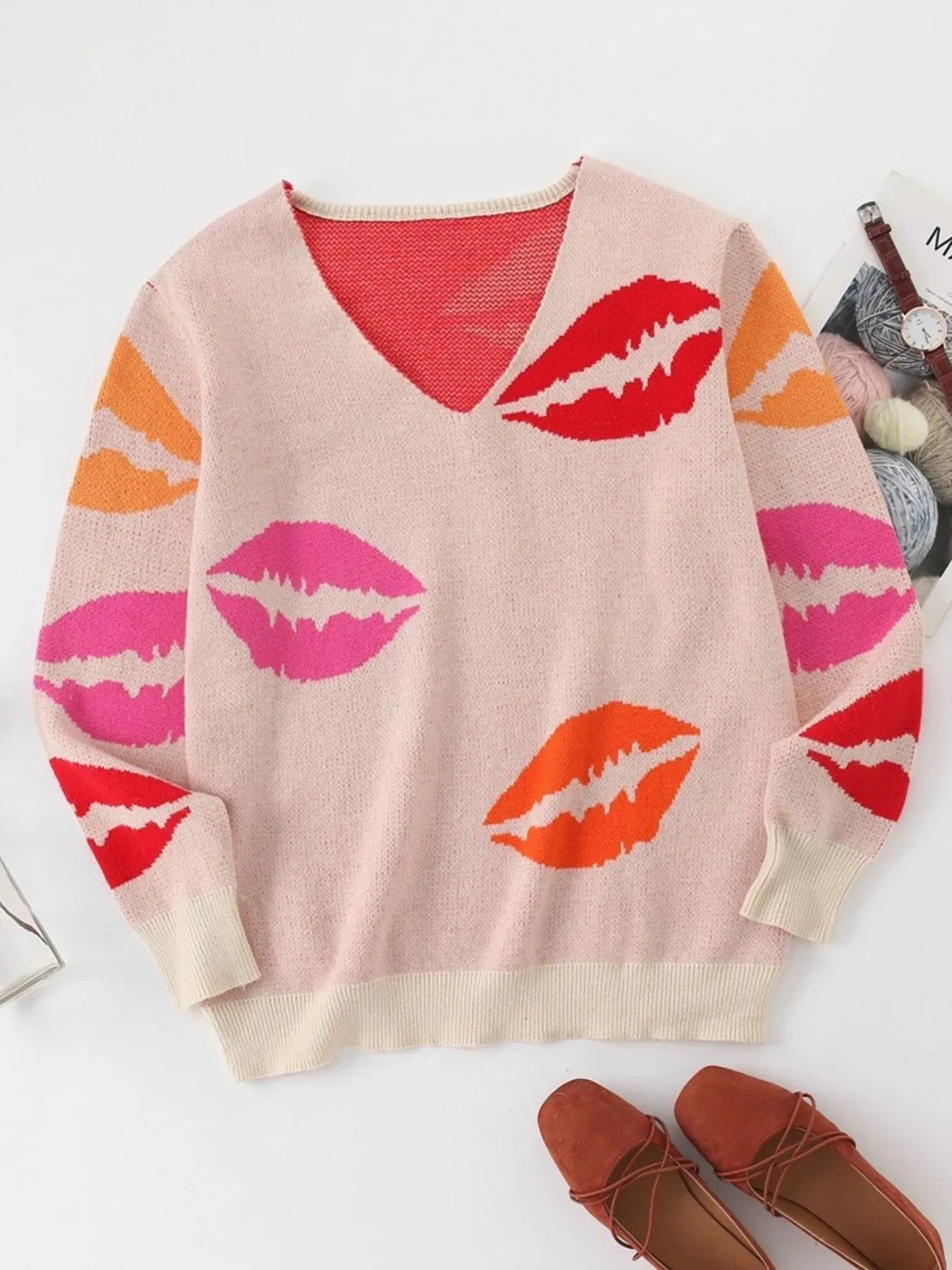 Colorful Lips Sweater