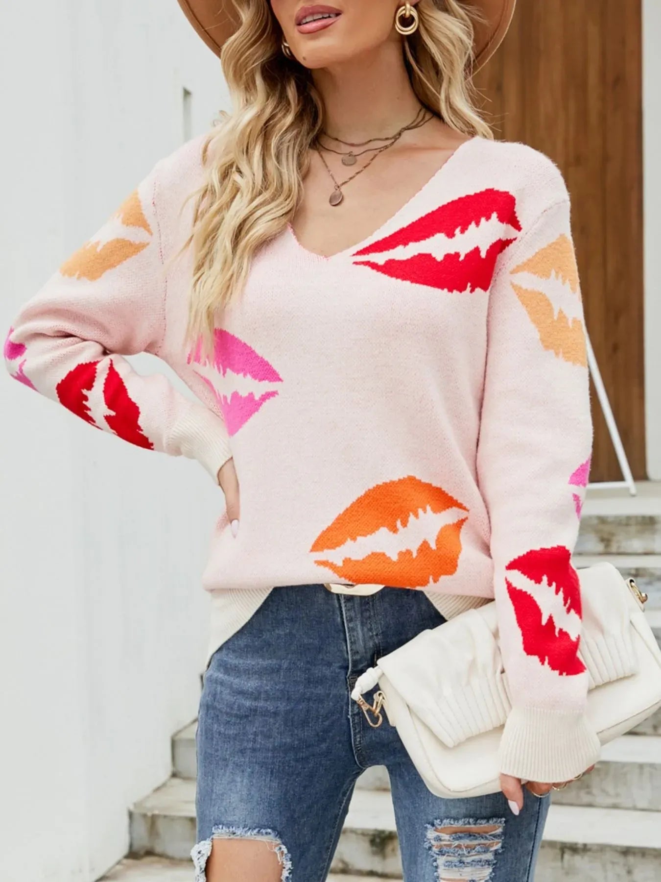 Colorful Lips Sweater