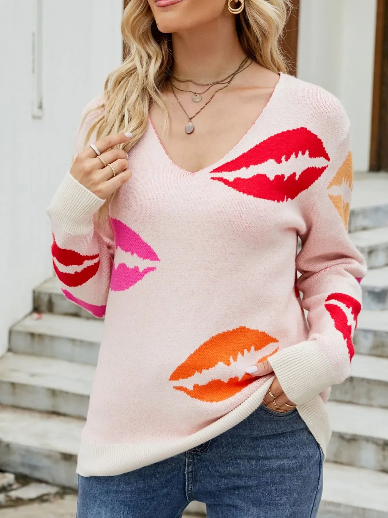 Colorful Lips Sweater
