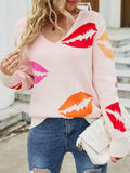 Colorful Lips Sweater Blush Pink / S