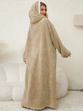 Contrast Hooded Lounge Dress for Women