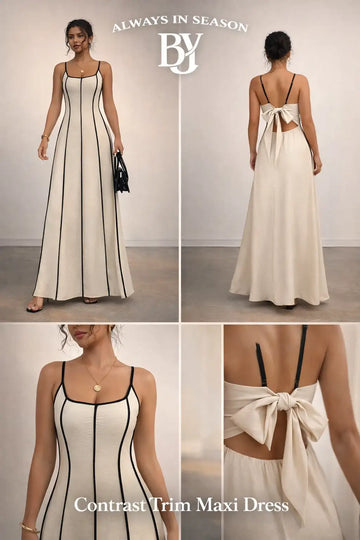 Contrast Maxi Dress