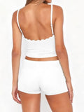 Contrast Trim Cami and Shorts Set