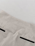 Contrast Trim Vest and Skirt Set